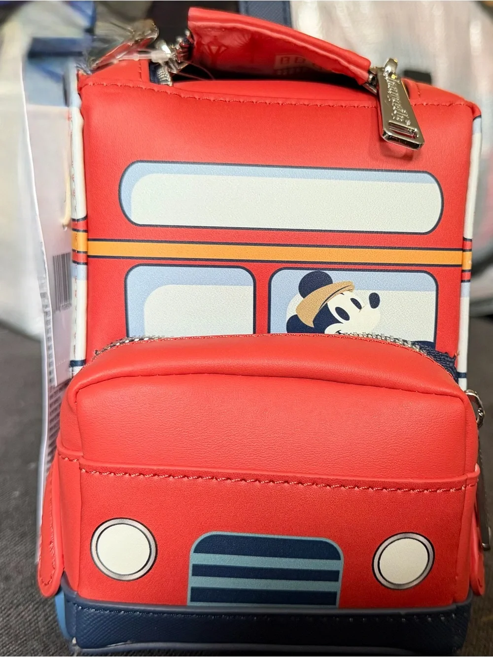 Disney Red Donald Duck United Kingdom Bus Kids Crossbody Bag